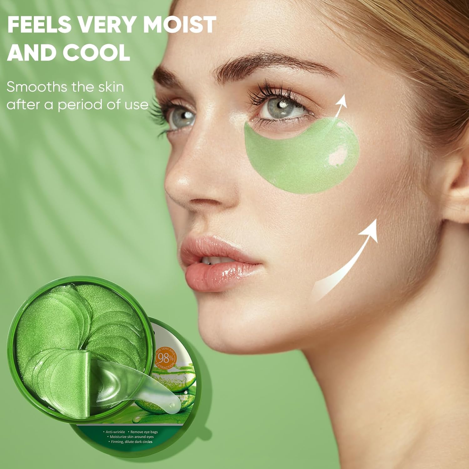 60Pcs Aloe Vera Collagen Eye Mask anti Dark Circles Eyes Bags Moisturizing Anti-Wrinkles Eye Patches Eyes Skin Care Products